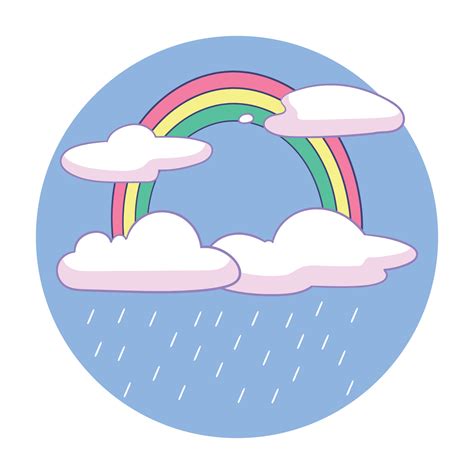 hand drawn rainbow and clouds 17013072 Vector Art at Vecteezy