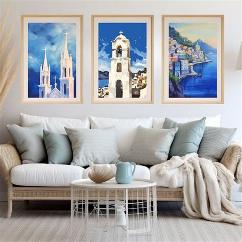 3 Panel Gallery Wall Art, Rio De Janeiro Coastal Printable Digital Home Decor for Bedroom and ...