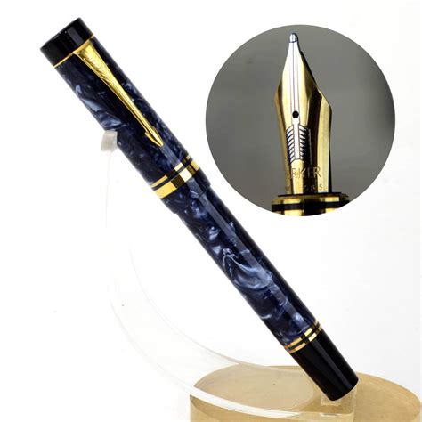 Buy parker duofold centennial fountain pen 14K sold gold M nib online