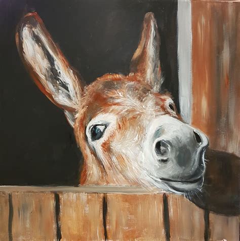 Donkey (2017) Acrylic painting by Els Driesen | Artfinder