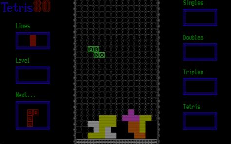 Tetris 80 (1991) by Echo Magnetic Media C128 game