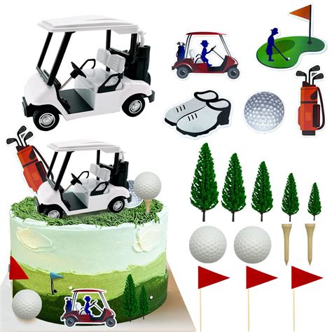 Golf Cake Decorations Golf Cart Cake Toppers Heading for The Green Cake Topper for Golfers with ...