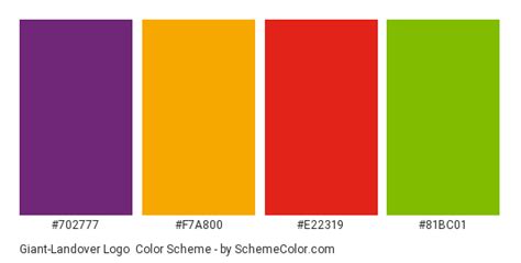 Giant-Landover Logo Color Scheme » Brand and Logo » SchemeColor.com