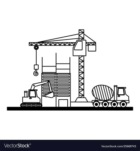 Building construction tools Royalty Free Vector Image