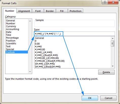 Custom Excel number format