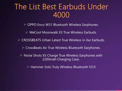 PPT - Best Wireless Earbuds Under 4000 PowerPoint Presentation, free download - ID:11099230