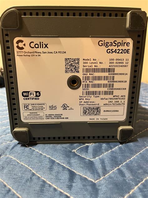 USED (NOT TESTED) CALIX GIGASPIRE router GS4220E--100-05413 **READ DESCRIPTION** | eBay