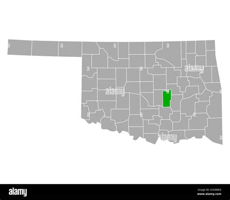 Map of Seminole in Oklahoma Stock Photo - Alamy