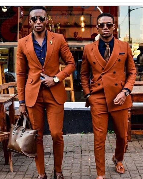 colored-suit-Burnt-orange-suit-giving-us-life-amillionstyles - Madailygist | Brown suits for men ...