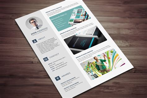 Creative Resume / CV Template With Cover Letter and Portfolio