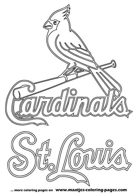 MLB St. Louis Cardinals logo coloring pages