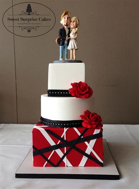 Van Halen inspired wedding cake - Decorated Cake by Rose, - CakesDecor