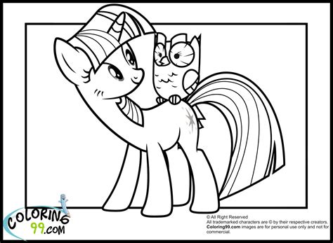 Gambar Pony Coloring Pages Twilight Sparkle Friendship Magic Free ...