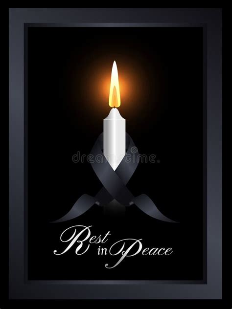 Black ribbon candle stock illustration. Illustration of clipping - 11231200