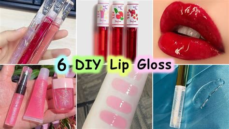 How To Make Lip Gloss At Home | DIY 6 Different Types Of Lip Gloss | Homemade Lip Gloss - YouTube