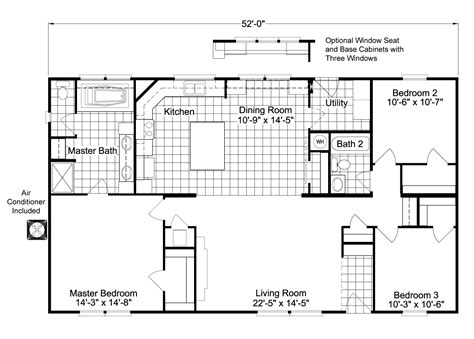 Floor Plan: The Arlington ML30523A | Modular home plans, Floor plans, Mobile home floor plans