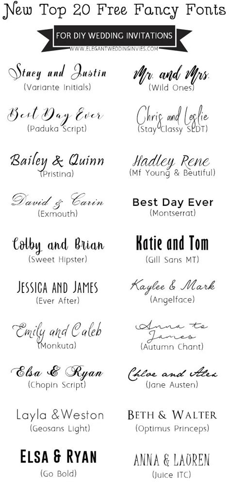 Top 20 Free Fancy Fonts for DIY Wedding Invitations(Updated) | "FONTASTIC EVENTS" | Hochzeit ...