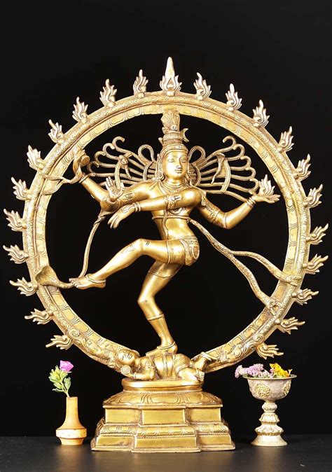 Brass Nataraja Dancing Shiva Sculpture 25.5" (#84bs158z): Hindu Gods ...