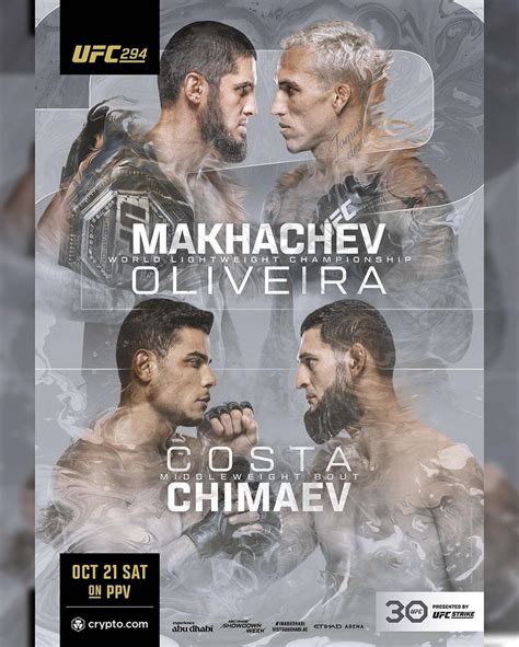 Official UFC 294 poster – Smacks.com