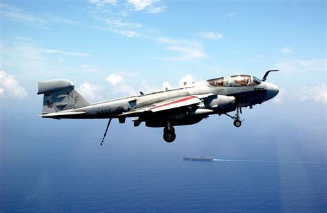 A Gauntlets EA-6B Prowler Makes Approach to USS Kitty Hawk | Military aircraft, Aircraft carrier ...