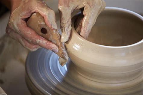 Female Hands Shaping Clay stock photo. Image of skill - 150128052