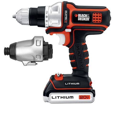 BLACK+DECKER 20-Volt MAX Lithium-Ion Cordless Matrix Drill/Driver and ...