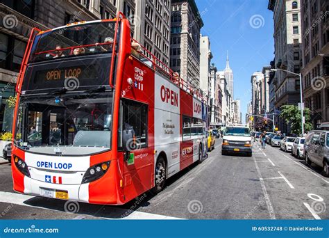 Tourist Bus Tour in New York Editorial Stock Photo - Image of tourism ...