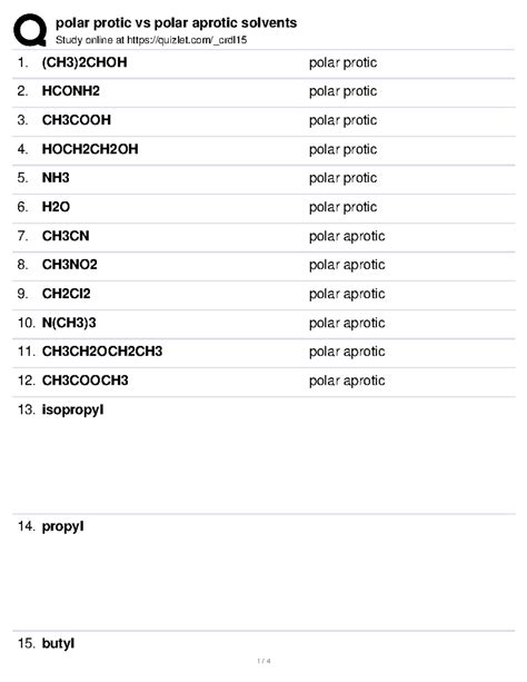 Polar protic vs polar aprotic solvents - Study online at quizlet/_crdl ...