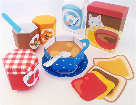 DIY Papercraft Kit Food Playset Pdf Paper Toy Breakfast - Etsy Canada