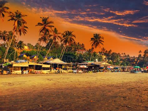 India. Goa. Beach on Sunset Stock Photo - Image of holiday, lagoon ...