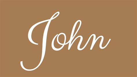 Learn how to Sign the Name John Stylishly in Cursive Writing - YouTube