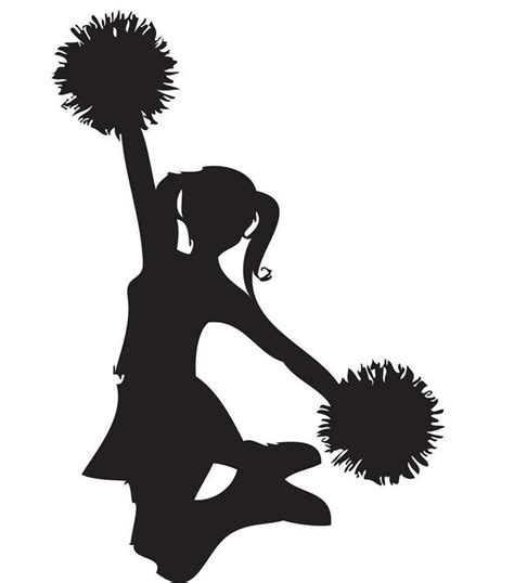 Cheerleader%20Clip%20Art | Silhouette clip art, Cheerleader clipart ...