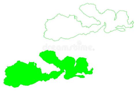 Sumbawa Island Republic of Indonesia, Lesser Sunda Islands, South East Asia Map Vector ...