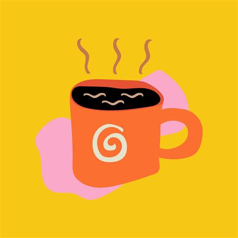 Coffee food sticker, cute doodle | Free PSD - rawpixel