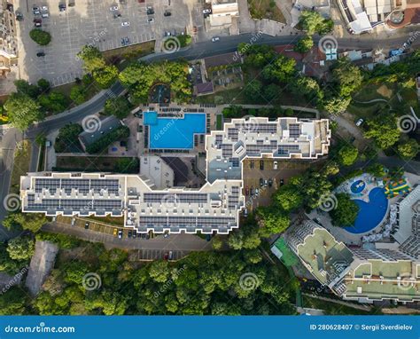 Aerial View of Beautiful Luxury Outdoor Swimming Pool in Hotel Resort Stock Image - Image of ...