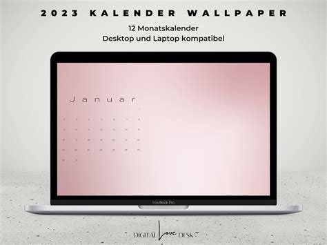 2023 Desktop Calendar Wallpaper Organization Screen PC - Etsy UK