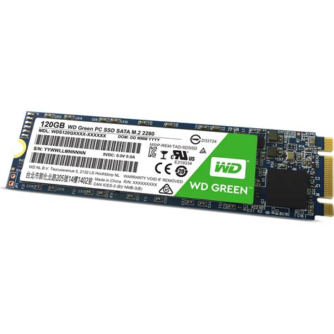 WD 120GB Green SATA III M.2 Internal SSD WDS120G1G0B B&H Photo