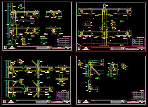 Typical Details for Steel Frame Autocad Drawing