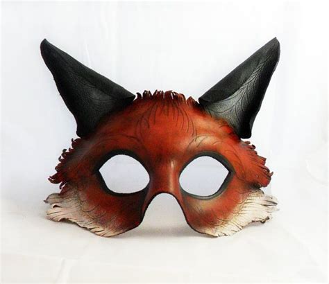 Red Fox Leather Half Mask | Masks masquerade, Fox mask, Half mask