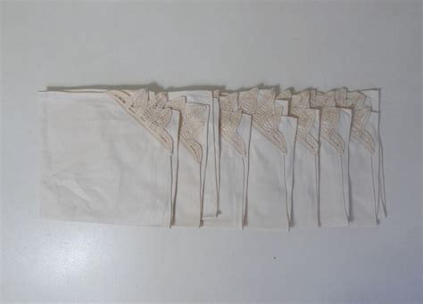 7 anciennes serviettes de tables brodées | Selency