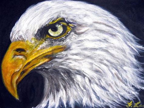 Majestic Bald Eagle by Gilbert Lam | Eagle painting, Easy canvas painting, Eagle painting acrylic