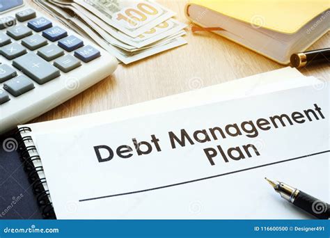 Debt Management Plan on a Table. Stock Photo - Image of concept ...