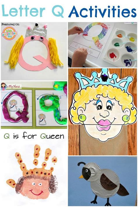 15 Letter Q Activities | Letter q crafts, Preschool letter crafts, Alphabet crafts preschool