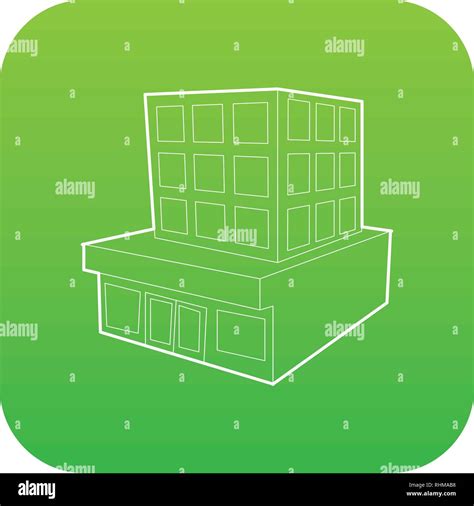 Building icon green vector Stock Vector Image & Art - Alamy