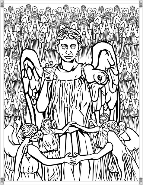 Doctor Who Pages Weeping Angels - TV shows Adult Coloring Pages - Page ...