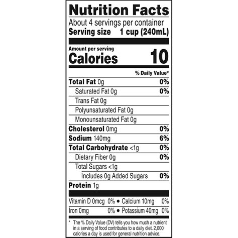 Swanson® Organic 100% Natural, Low Sodium Chicken Broth-Nutrition-Facts