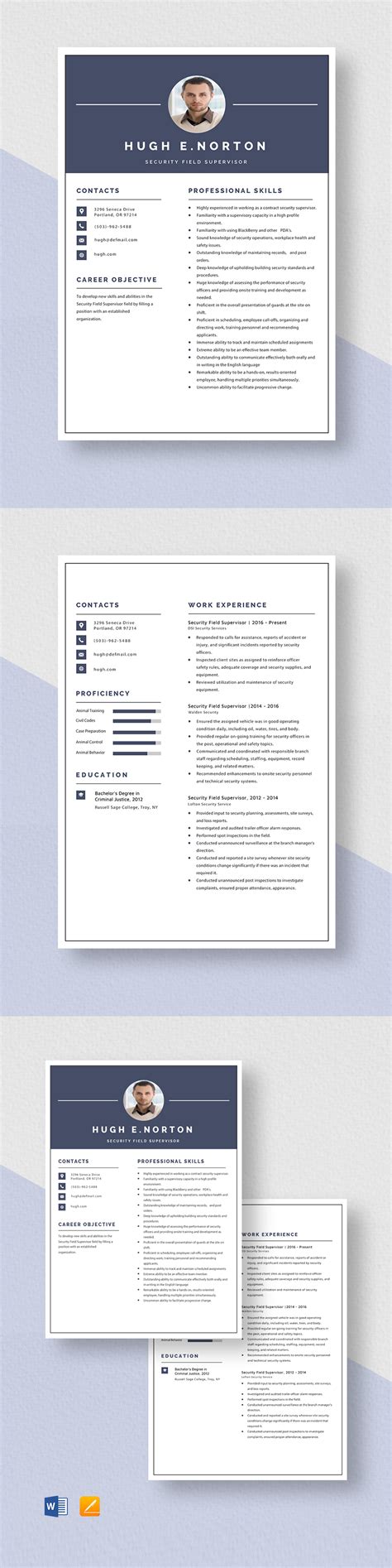 Free Field Pipelines Supervisor Resume Template - Word, Apple Pages | Template.net