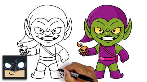 How To Draw Green Goblin - Step By Step Tutorial