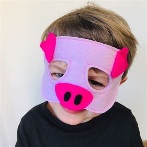 Pig Costume Kids Pig Mask Farmyard Mask Three Little Pigs | Etsy