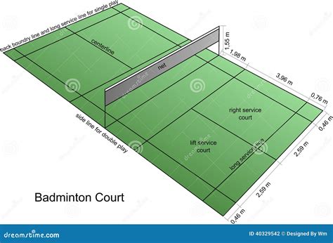 Badminton court stock illustration. Illustration of lines - 40329542